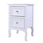 ZNTS Country Style Two-Tier Night Table Large Size White 32687265