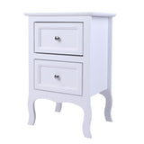 Country Style Two-Tier Night Table Large Size White 29520852