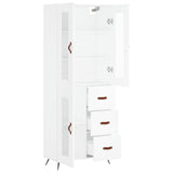 Highboard White 69.5x34x180 cm Engineered Wood 3198569