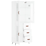 Highboard White 69.5x34x180 cm Engineered Wood 3198569