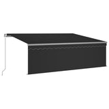 3069419 Manual Retractable Awning with Blind 4x3m Anthracite