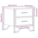 ZNTS Bedside Cabinets 2 pcs Grey Sonoma 40x41x40 cm Engineered Wood 848511