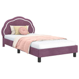 Children's Bed Frame with Headboard Purple 80 x 200 cm Velvet 42010912