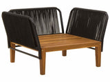 Garden Chair with Cushions Solid Acacia Wood & Rope Natural 42022074