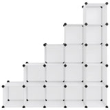 Storage Cube Organiser with 15 Cubes Transparent PP 340549
