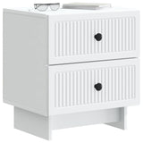 Bedside Cabinet White 43 x 34.5 x 47.5 cm Engineered Wood 893835
