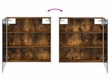 Bathroom Cabinet Set 5 pcs Smoked Oak Engineered Wood 3406451