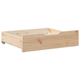 Under-Bed Drawers with Wheels 2 pcs 65x55x17 cm Solid Wood Pine 850935