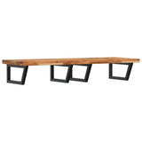 Basin Shelf Wall Mounted Steel and Solid Wood Acacia 3302871