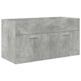 Bathroom Sink Cabinet with Built-in Basin and Faucet Concrete Grey 3324891