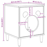 Cat House Gloss White 42.5 x 40 x 53 cm Engineered Wood 8000675