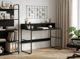 Desk with Storage Black Oak 100 x 50 x 91 cm 8008026