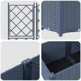 Garden Planter 5 pcs Grey 120 x 120 x 143 cm Plastic 42002866