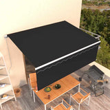 Manual Retractable Awning with Blind 4.5x3m Anthracite 3069319