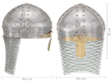 Crusader Knight Helmet Antique Replica LARP Silver Steel 286222