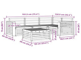 Outdoor Sofa Set 5 pcs Natural 3374774