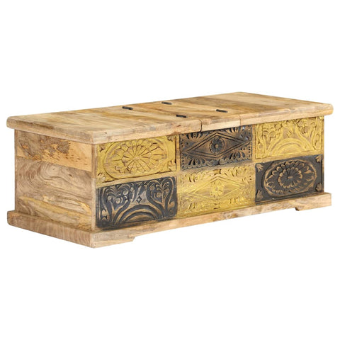 ZNTS Coffee Table 100x50x35 cm Solid Mango Wood 247881