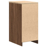 Garage Storage Cabinet Brown Oak 40x51x85 cm Solid Wood Pine 860595