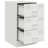 Bedside Cabinets 2 pcs White 34.5x39x62 cm Steel 841786