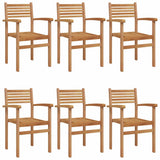 Chair 6 pcs Brown 56 x 55 x 90.5 cm Solid Teak Wood 3375764