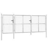 Mesh Garden Gate Silver 400x125 cm Galvanised Steel 154555