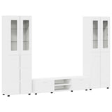 TV Cabinet Set with Drawer FLORIN 3 pcs White Engineered Wood 3397994