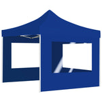 Professional Folding Party Tent with Walls Aluminium 2x2 m Blue 48931