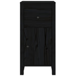 Sideboard Black 40x35x80 cm Solid Wood Pine 813762