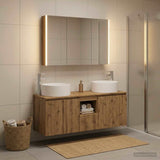 Bathroom Cabinet Set 4 pcs Artisan Oak Engineered Wood 3406590