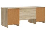 Desk with Shelf Sonoma Oak 142.5 x 50 x 75 cm Engineered Wood 3414641