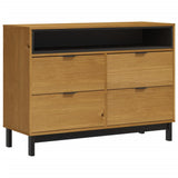 Drawer Cabinet FLAM 110x40x80 cm Solid Wood Pine 376070