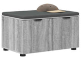 Hall Bench with Cushion with Shelf Grey Sonoma 60 x 38 x 46 cm 891477