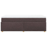 Box Spring Bed with Mattress Dark Brown 90x200 cm Fabric 3285348