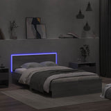 Bed Frame Grey Sonoma Engineered wood, Plywood Double Bed Frame 3207628