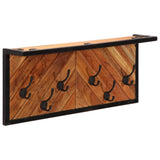 ZNTS Wall-mounted Coat Rack with 6 Hooks Solid Wood Acacia 376048