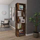 Book Cabinet Smoked Oak 45x24x160 cm Engineered Wood 826375