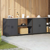 Kitchen Storage Set HATTEM 3 pcs Anthracite Cold-rolled Steel 3392675