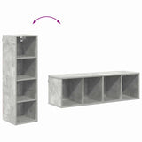 Hanging Cabinet with Storage Concrete Grey 30 x 29.5 x 100 cm 884461
