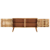 ZNTS Sideboard Solid Mango Wood 110x30x60 cm 246145