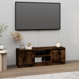 TV Cabinet with Door Smoked Oak 102x30x36 cm 823355