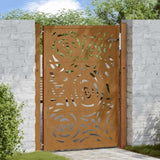 Garden Gate 100x125 cm Weathering Steel Flame Design 4100995