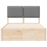 Bed Frame with Upholstered Headboard Light Grey 120 x 190 cm 3405522