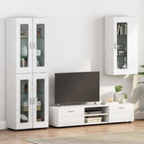 Wooden Cabinet with Storage High Gloss White 50 x 29 x 100 cm 880225