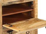 4-Layer Shoe Cabinet with Drawer Solid Rough Mango Wood 328297