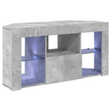 Corner LED TV Cabinet 100 x 40 x 50 cm Concrete Grey 889798