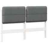 Upholstered Headboard White and Light Grey 160 cm 880117