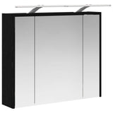 Bathroom Mirror Cabinet Black Oak 73.5 x 16 x 62.5 cm 889176