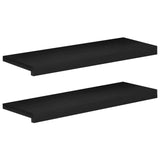 Stair Treads 2 pcs 80 x 25 x 2 cm Black Solid Beech Wood 3446173