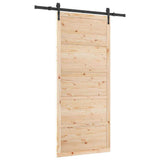 Sliding Door Natural 80 x 208 cm Solid Pine Wood 3381145