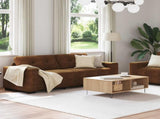 Sofa 2 pcs Brown Fabric 3324719